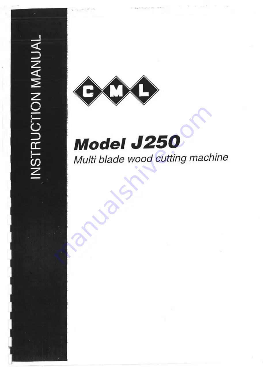 CML J250 Instruction Manual Download Page 1