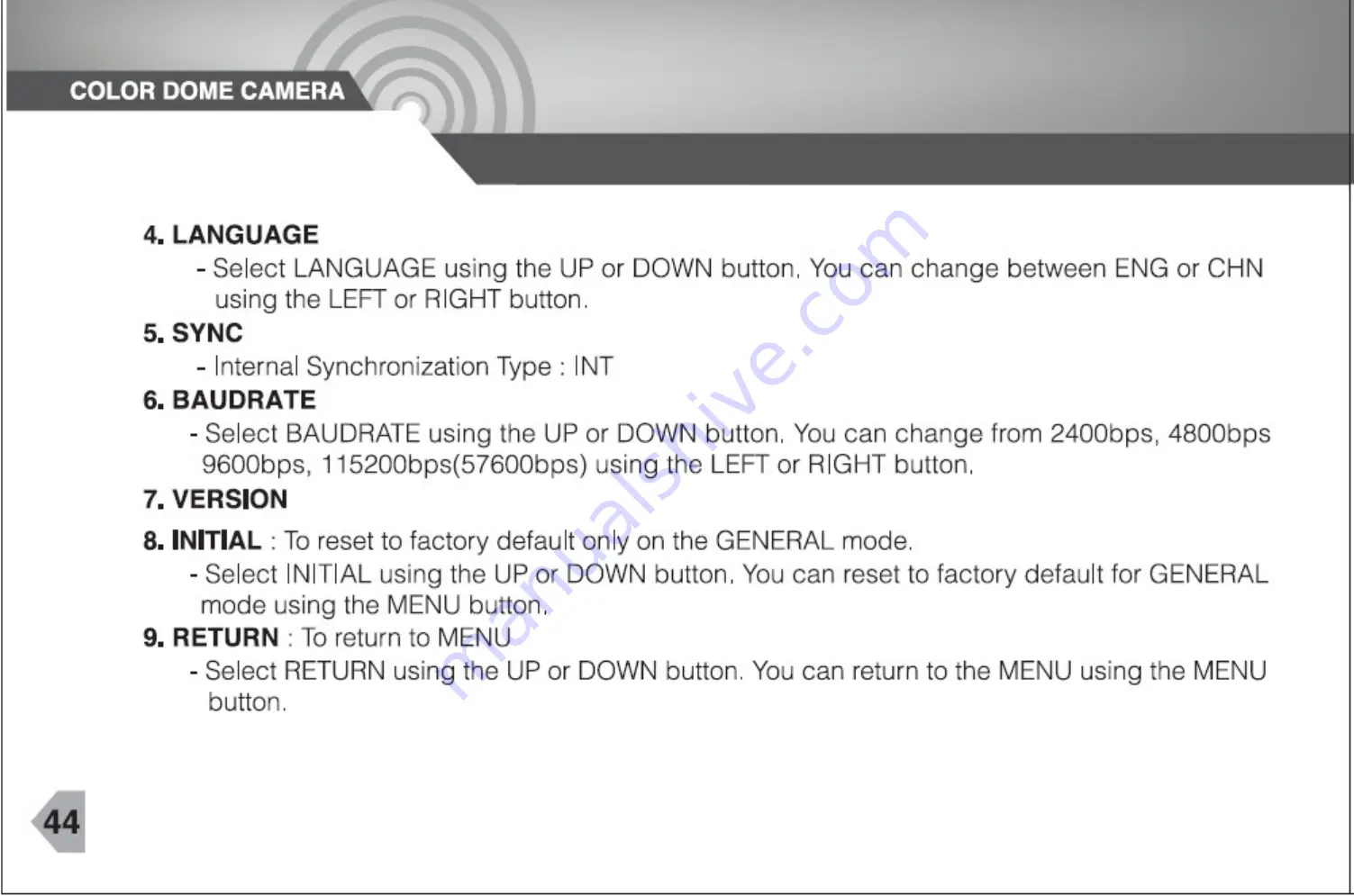 CNB DBM20S Owner'S Manual Download Page 44