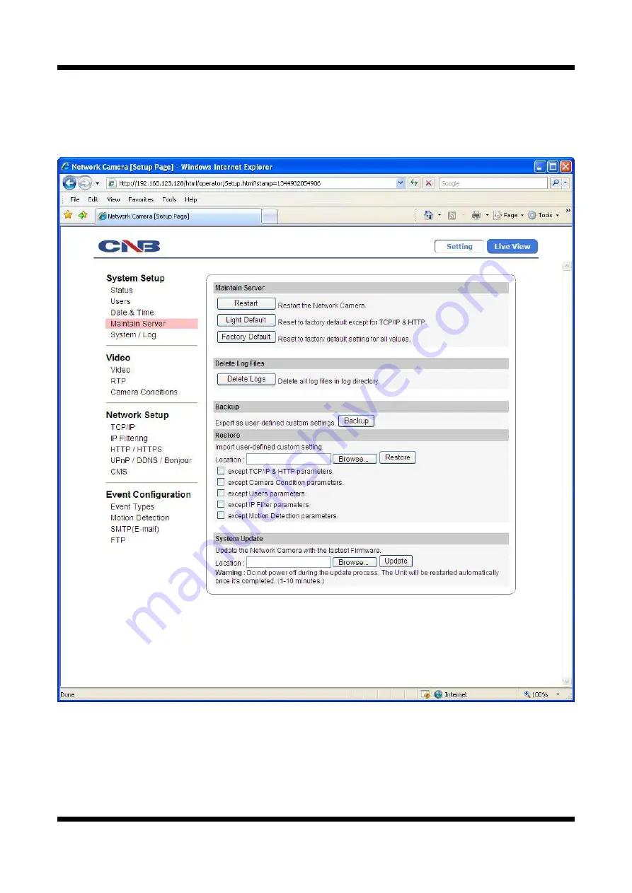 CNB XNET ITE1030 User Manual Download Page 16