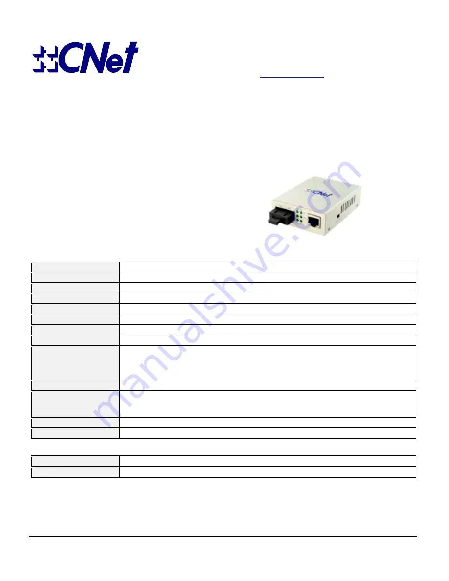 CNET CFC-34CS Specifications Download Page 1