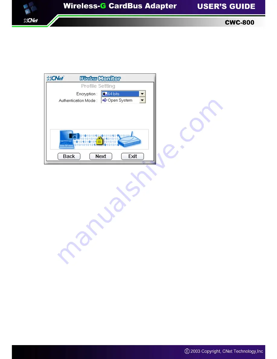 CNET Wireless-G CardBus Adapter CWC-800 User Manual Download Page 18