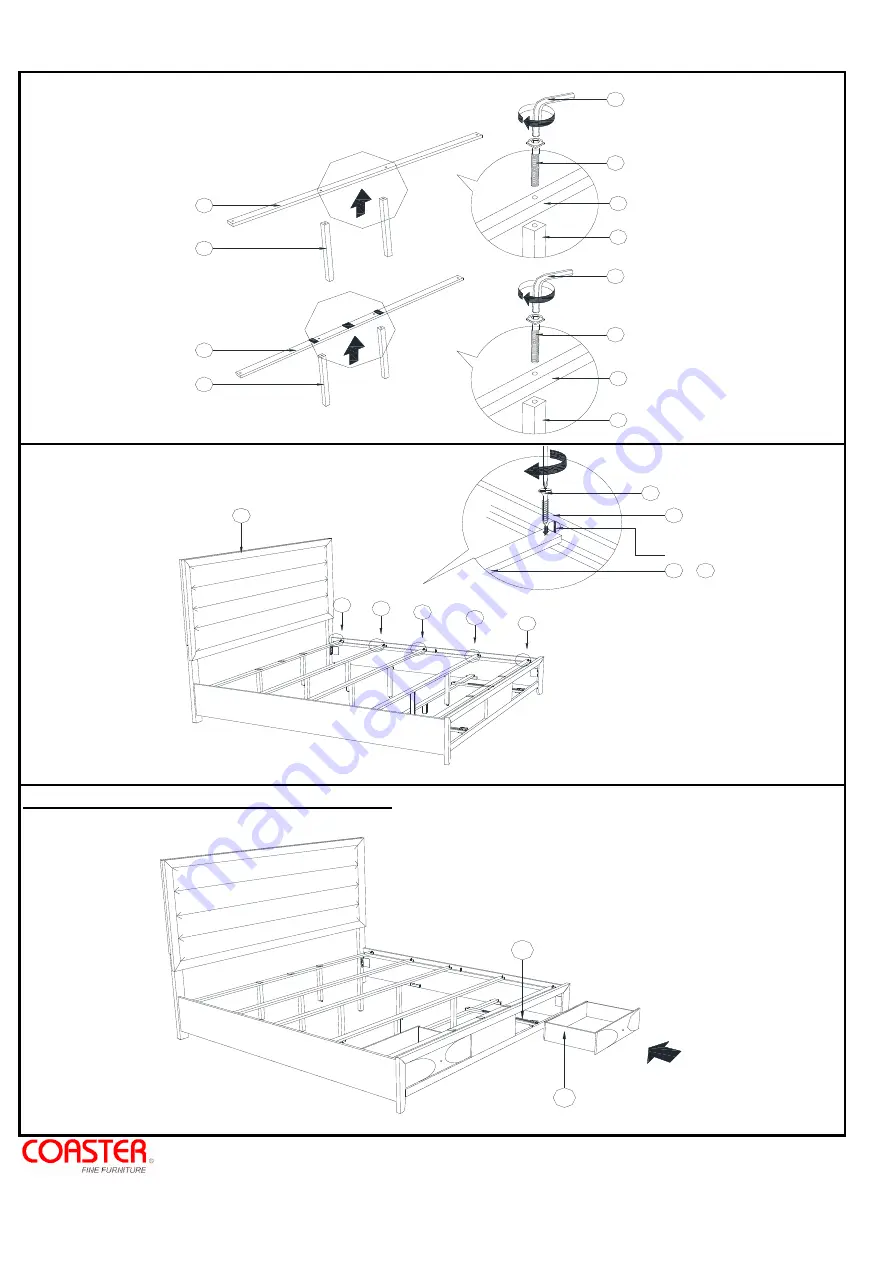 Coaster 215881KE B1 Assembly Instructions Manual Download Page 5