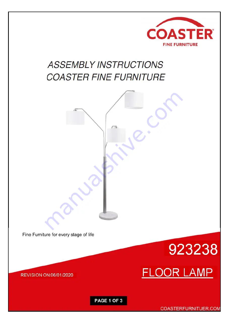 Coaster 923238 Assembly Instructions Download Page 1