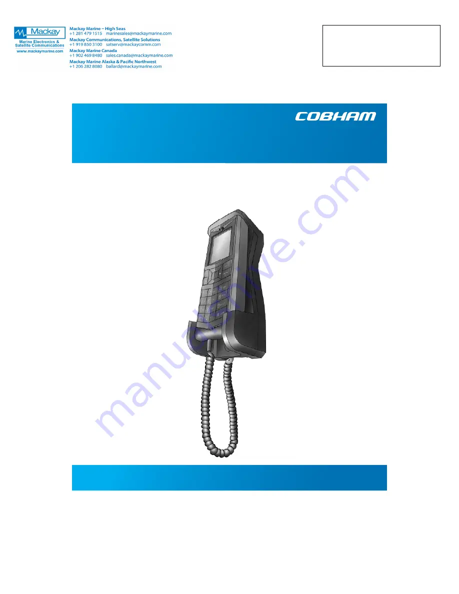 COBHAM Thrane TT-3672A User Manual Download Page 1