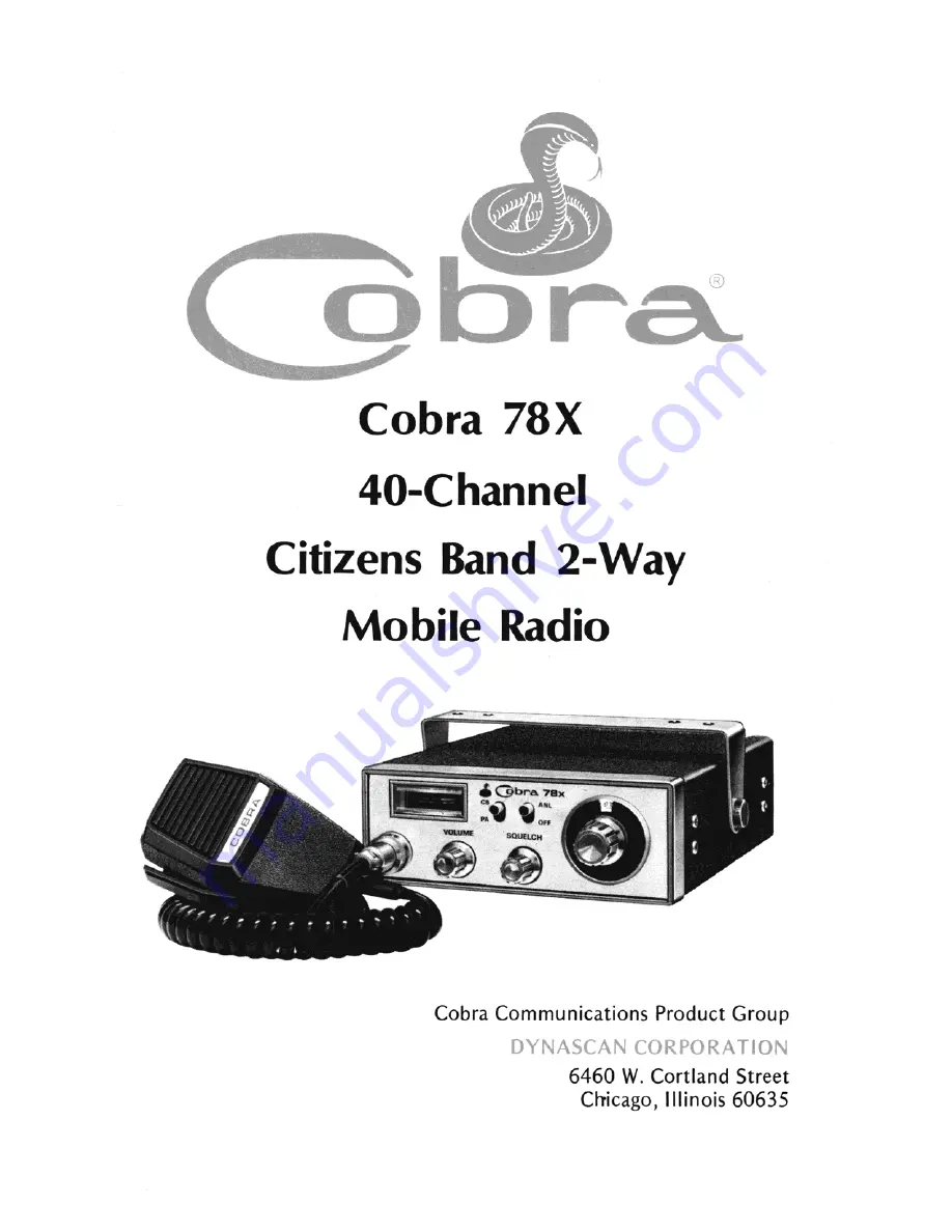 Cobra Communications 78X Скачать руководство пользователя страница 2