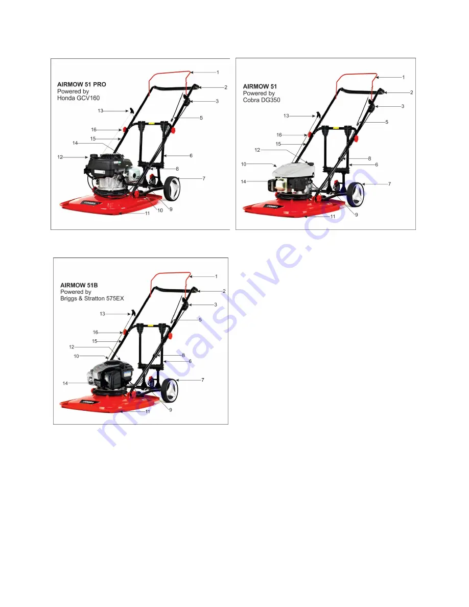 Cobra Garden Machinery AIRMOW 51 Owner'S Manual Download Page 6