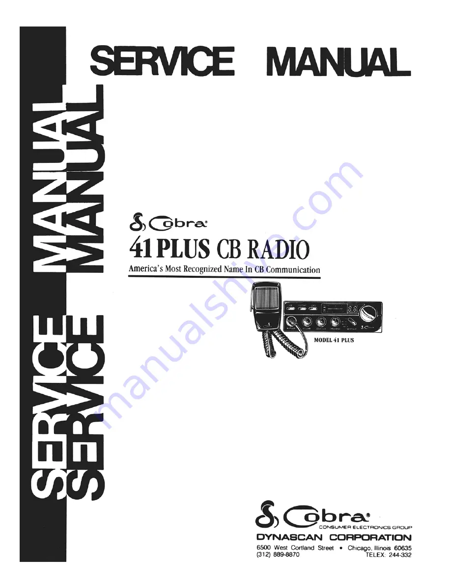 Cobra 41 Plus Service Manual Download Page 2