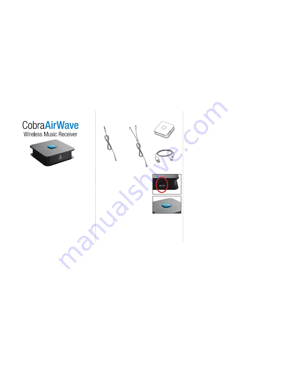 Cobra AirWave CWA BT 150 Quick Start Manual Download Page 1