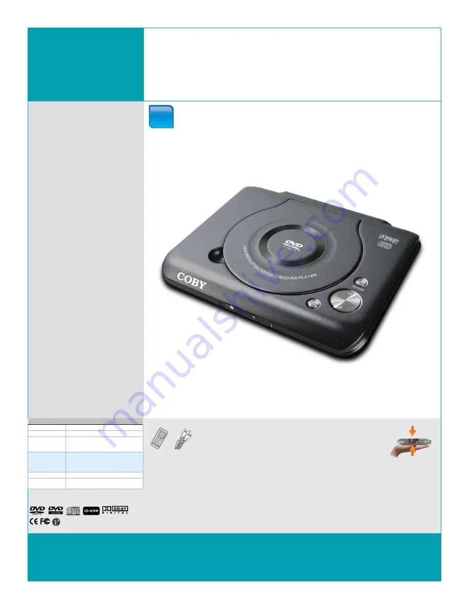 Coby COBY DVD-209 Specifications Download Page 1