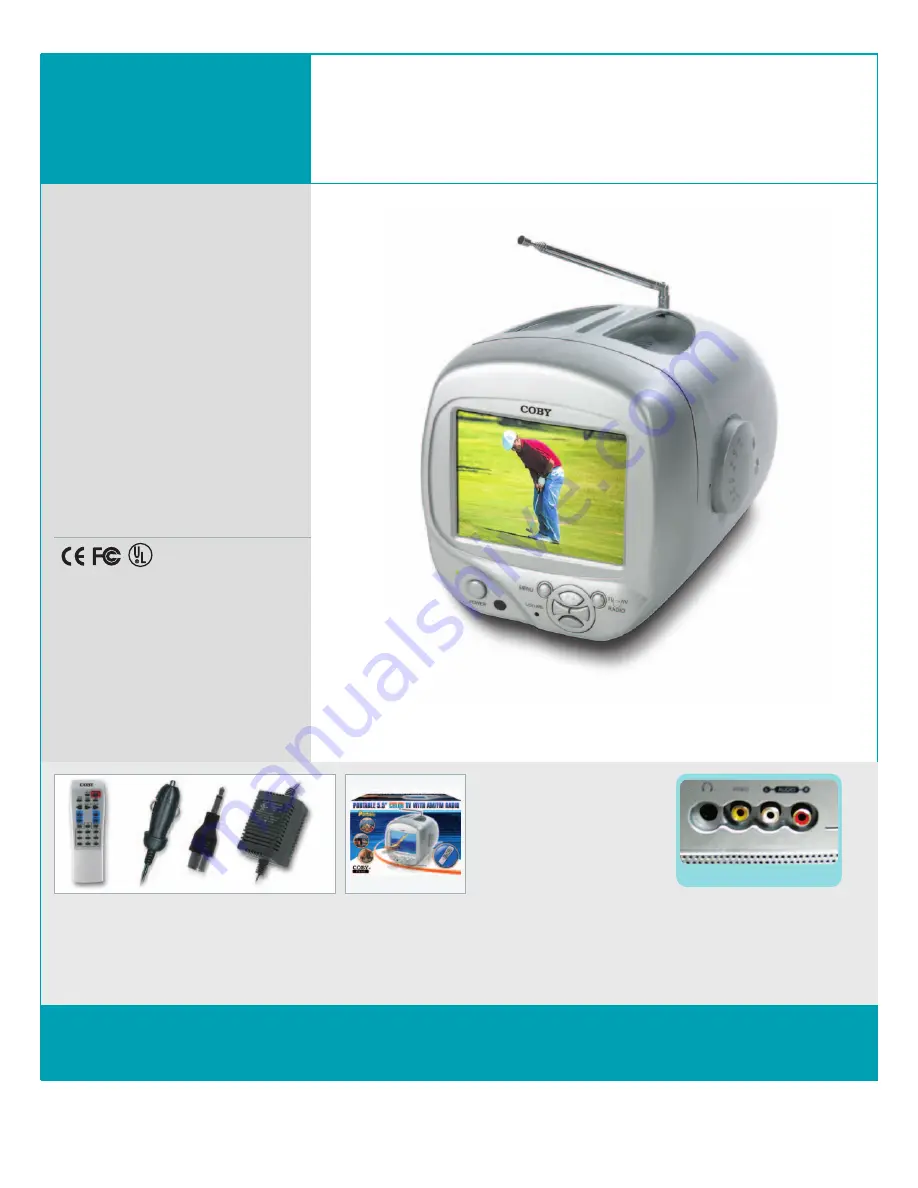 Coby CTV-555 Specification Download Page 1