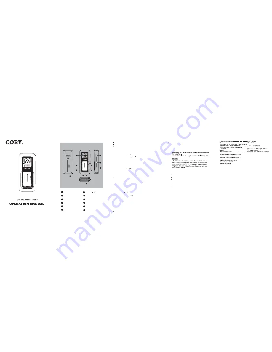 Coby CX-90 Operation Manual Download Page 1