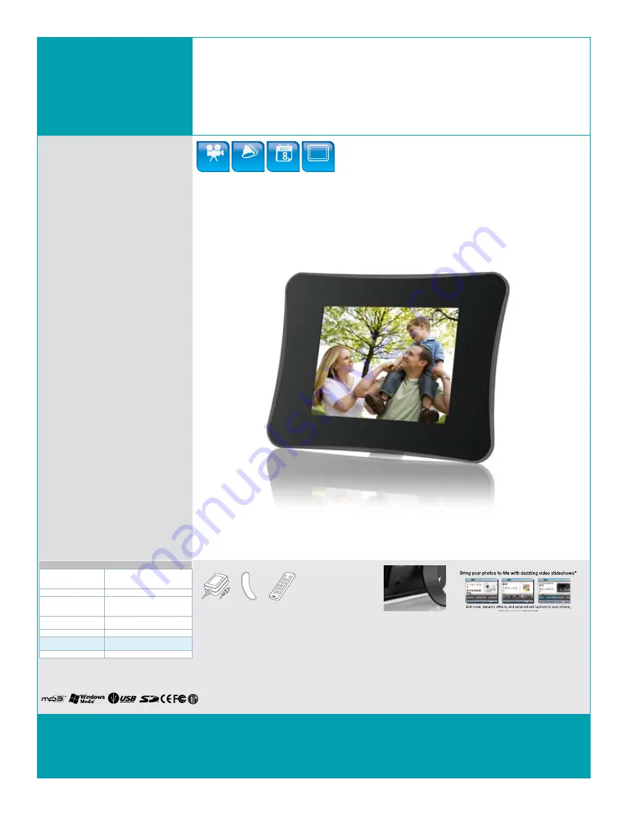 Coby DP-500 Specifications Download Page 1