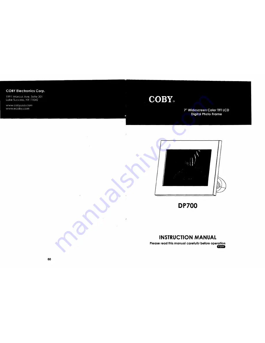 Coby DP700 Instruction Manual Download Page 1