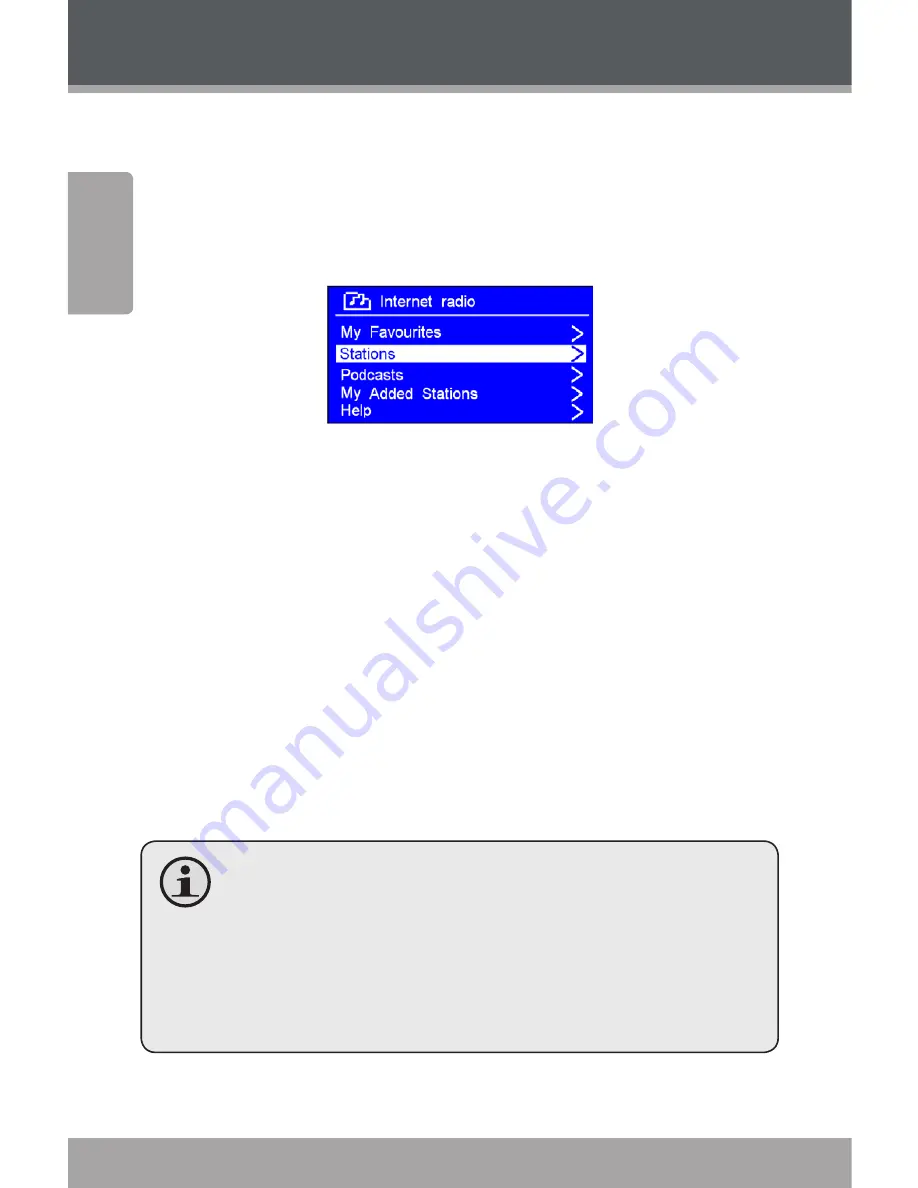 Coby IR850 - Wireless Internet Radio System Instruction Manual Download Page 22