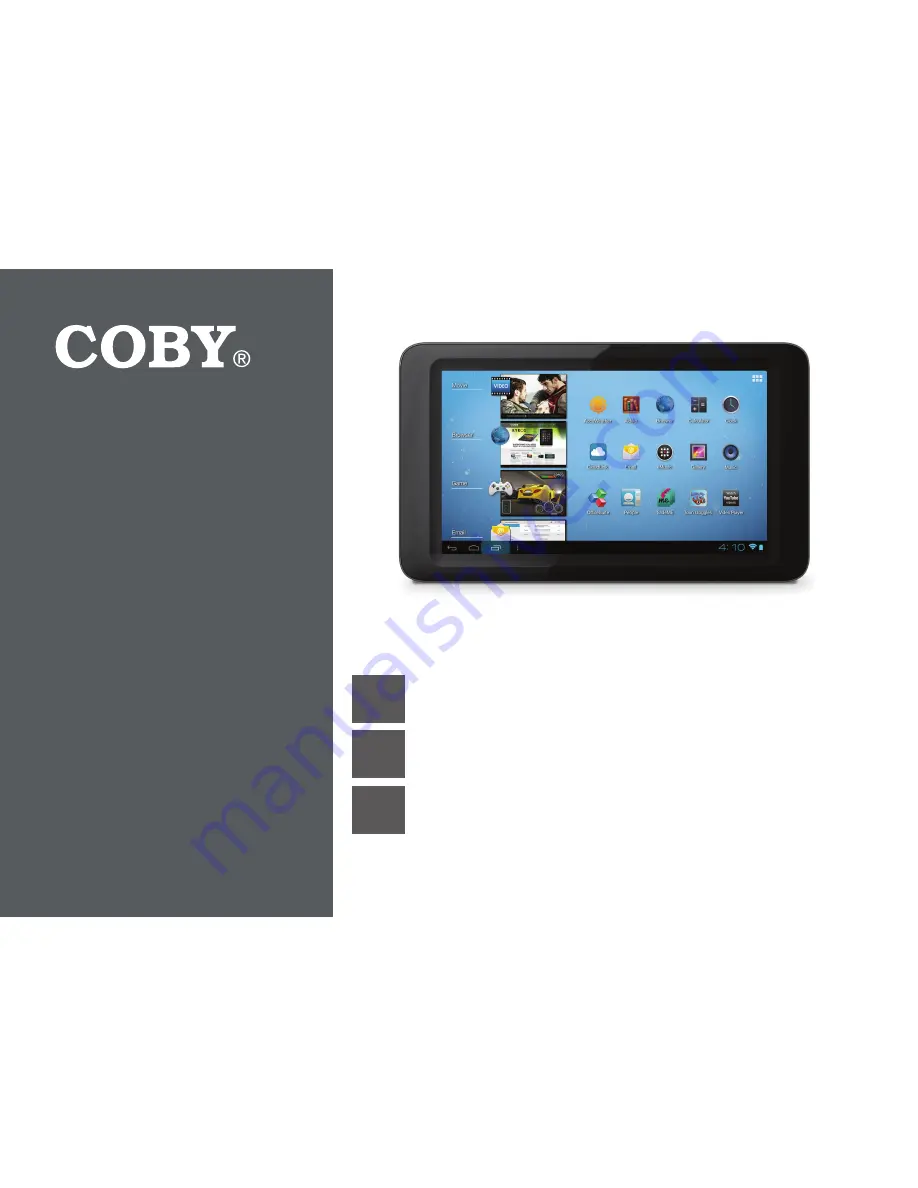 Coby Kyros MID7050 Quick Start Manual Download Page 1