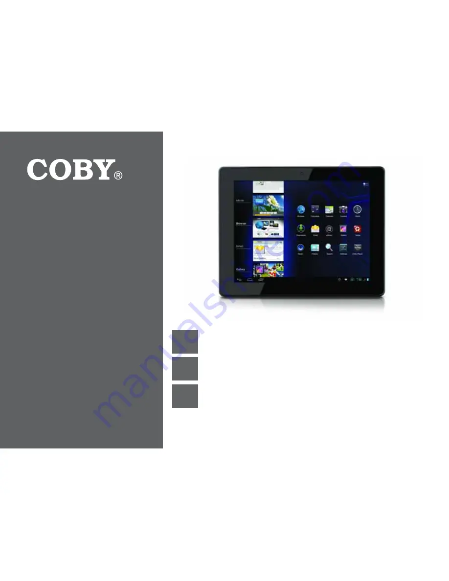 Coby Kyros MID9740 Series Quick Start Manual Download Page 1