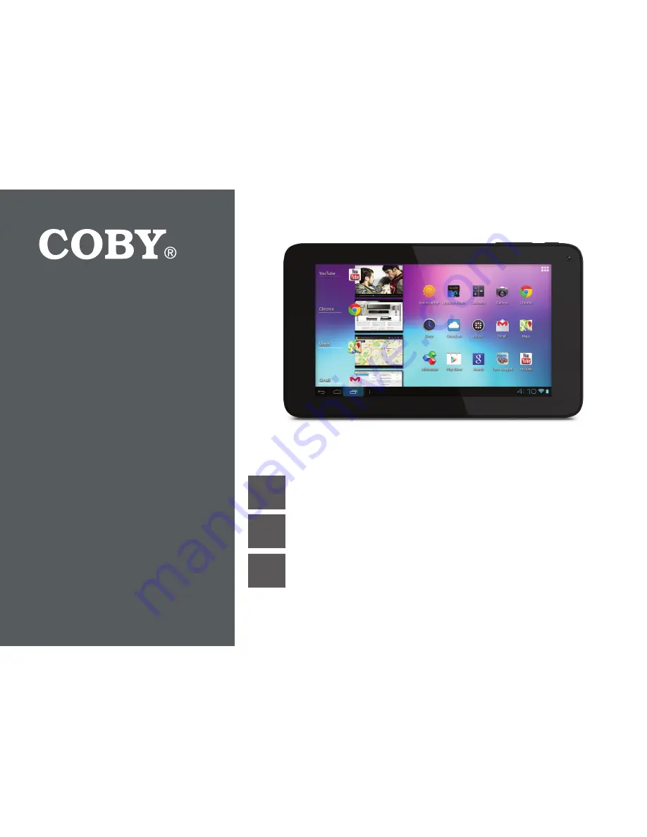 Coby MID7055 Series Quick Start Manual Download Page 1