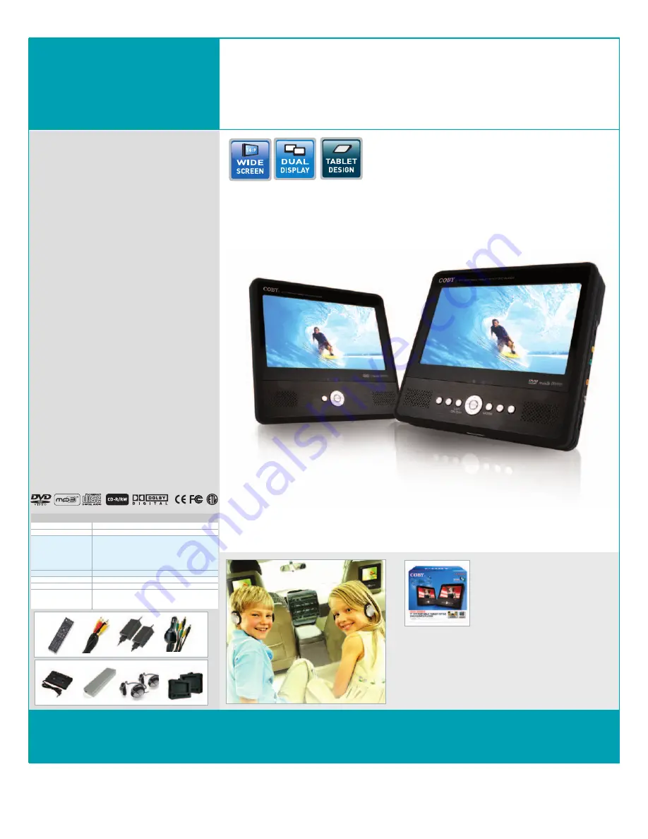 Coby TF-DVD7750 Specifications Download Page 1