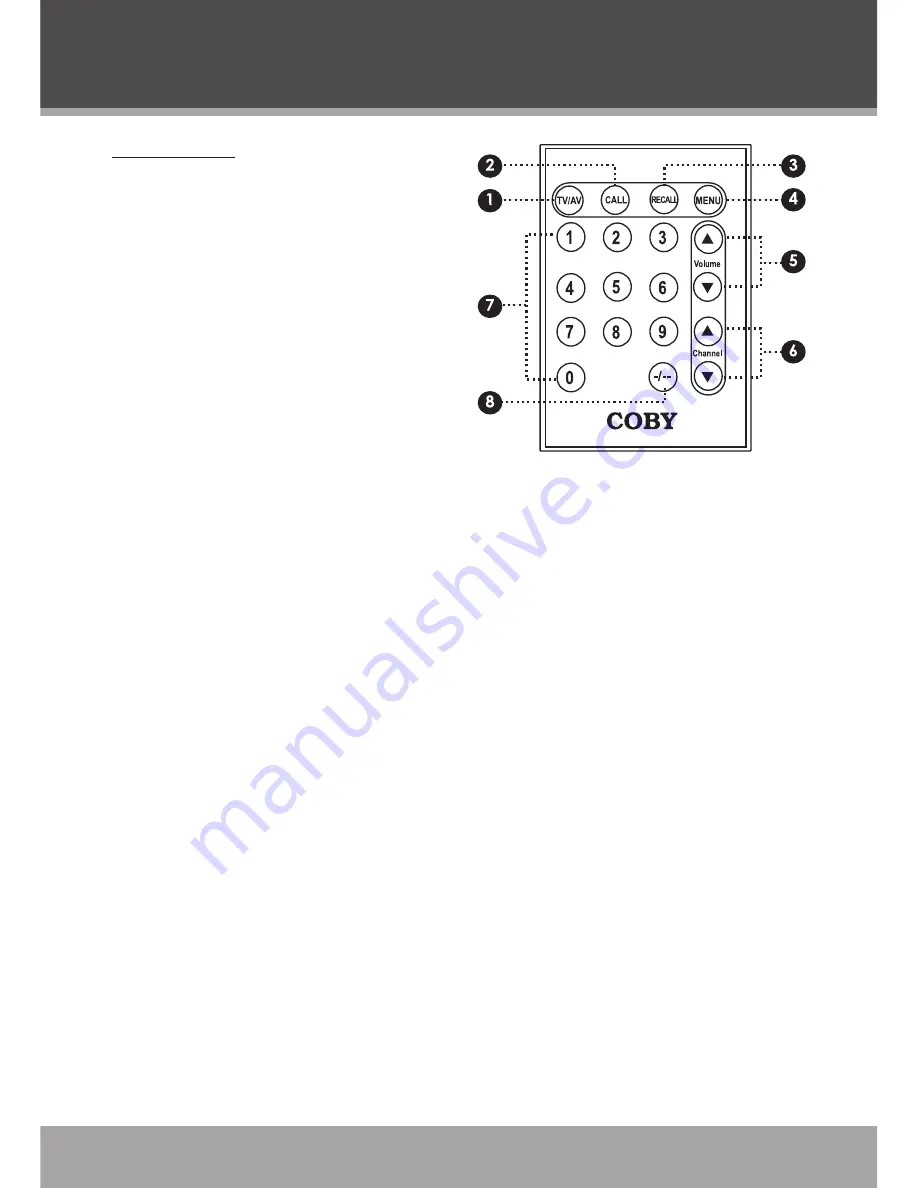 Coby TF-TV705 Instruction Manual Download Page 10