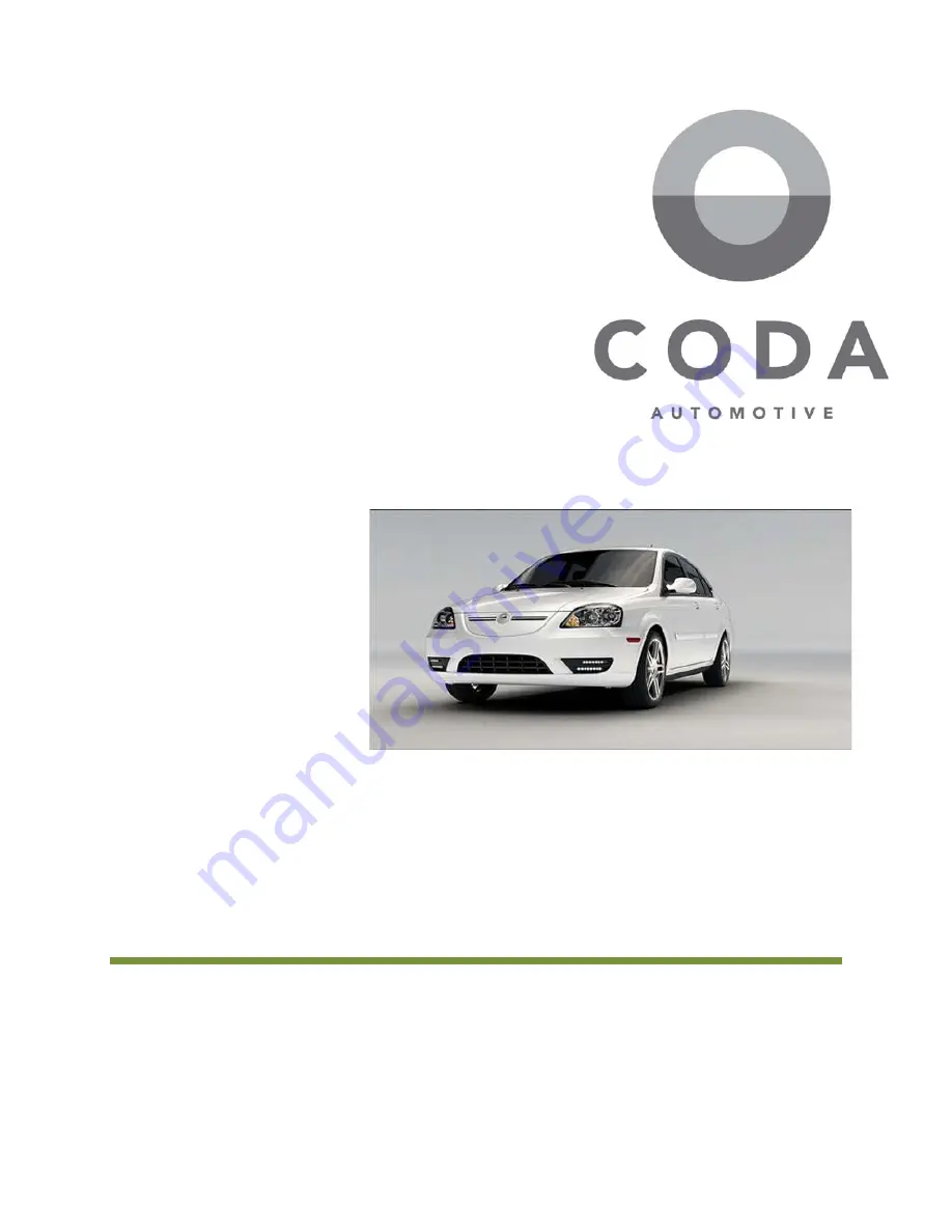 Coda 2012 Automobile Скачать руководство пользователя страница 1