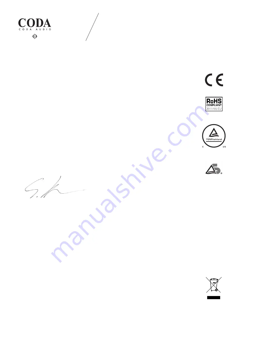 Coda LINUS10-C User Manual Download Page 15