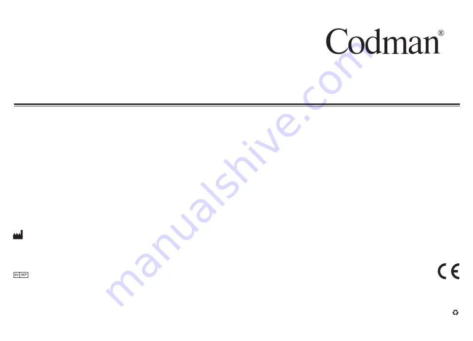 Codman EDS 3 Manual Download Page 1