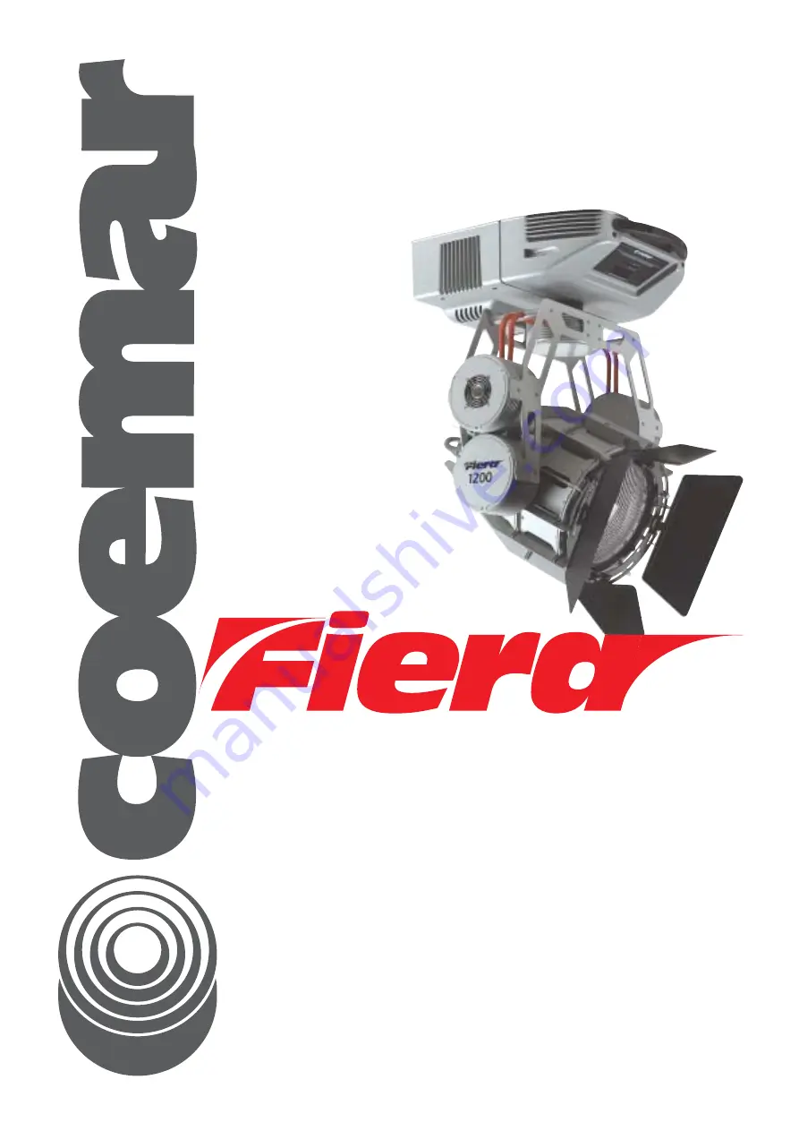 Coemar Fiera 1200 Instruction Manual Download Page 1