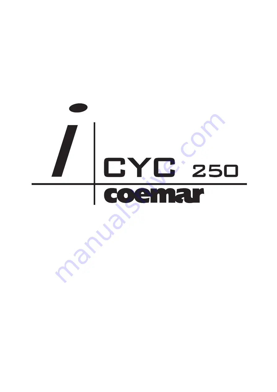 Coemar iCyc 250 Instruction Manual Download Page 1