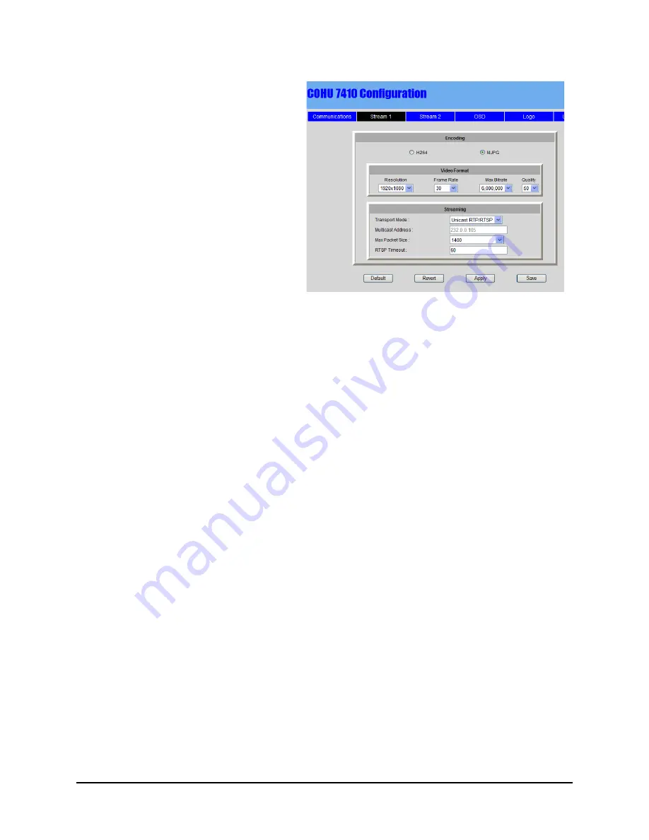 COHU 7420HD series Installation And Operation Manual Download Page 24