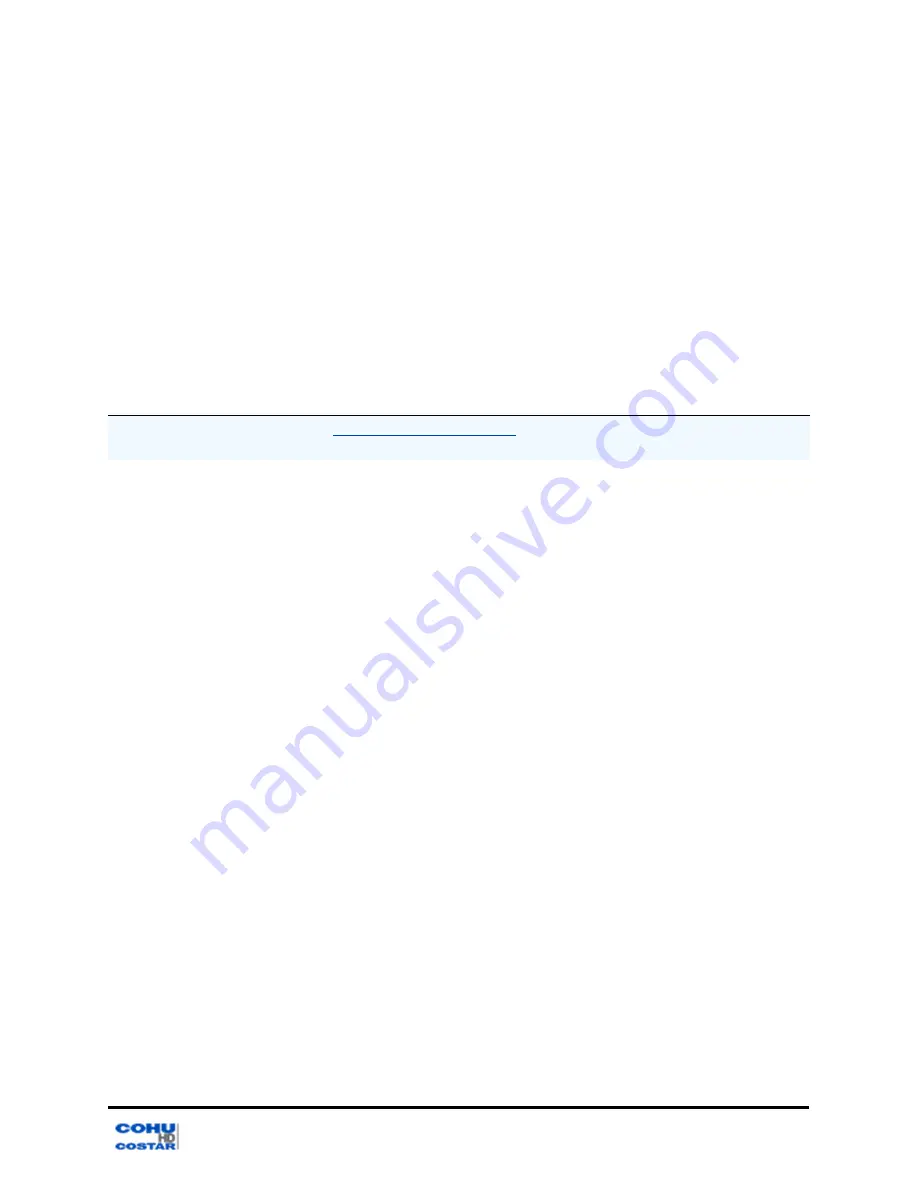 CohuHD Costar 4220-1000 Installation Manual Download Page 9