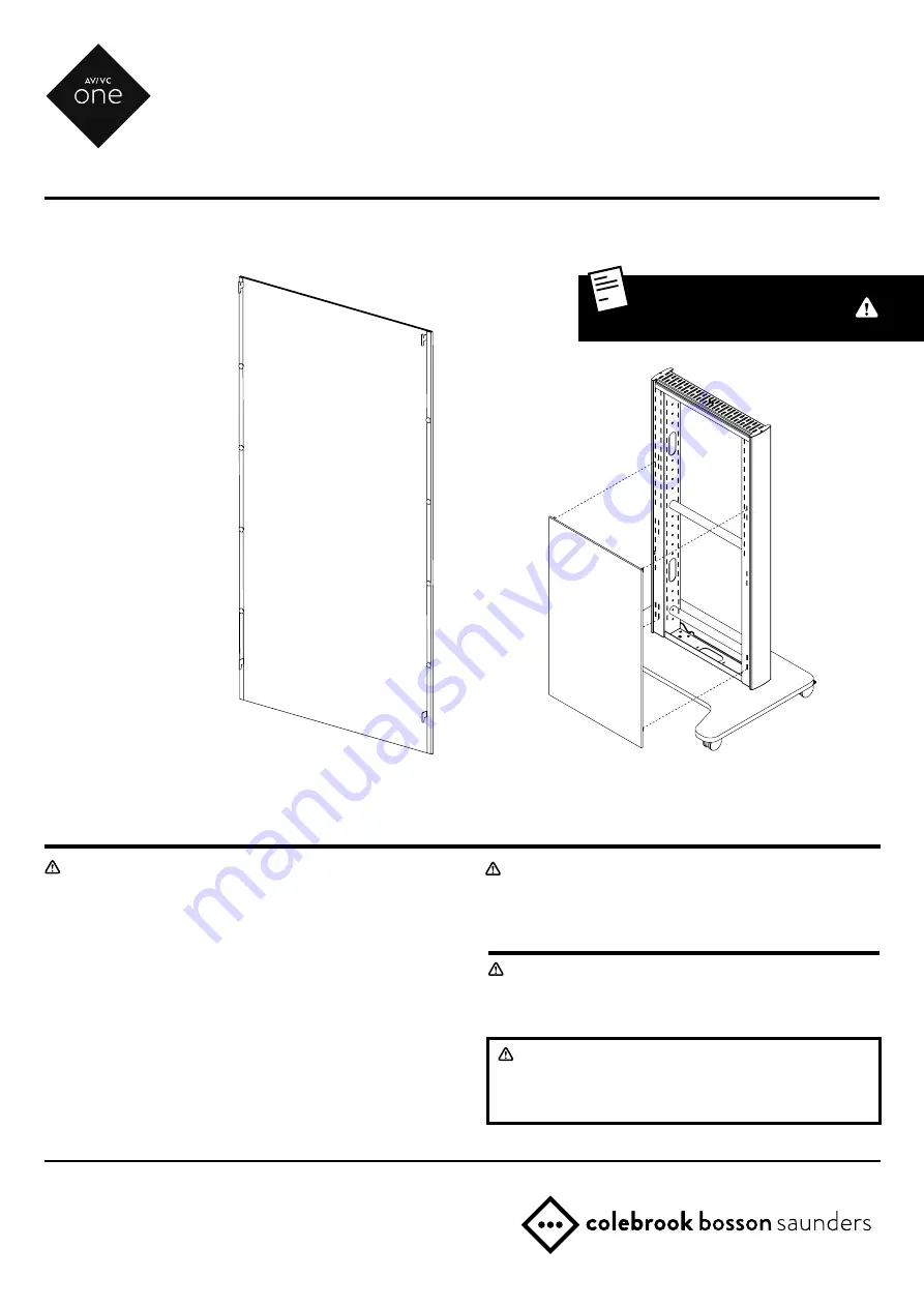 Colebrook Bosson Saunders AV/VC One Installation Instructions Download Page 1