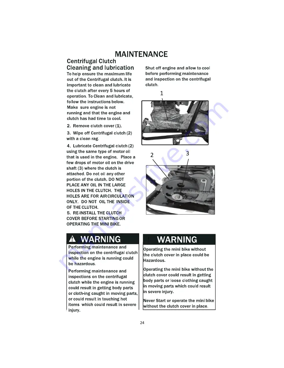 Coleman Powersports RB100 2017 Owner'S Manual Download Page 28