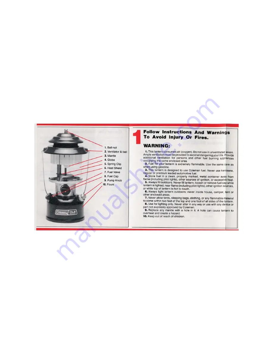 Coleman 288A700 User Manual Download Page 2