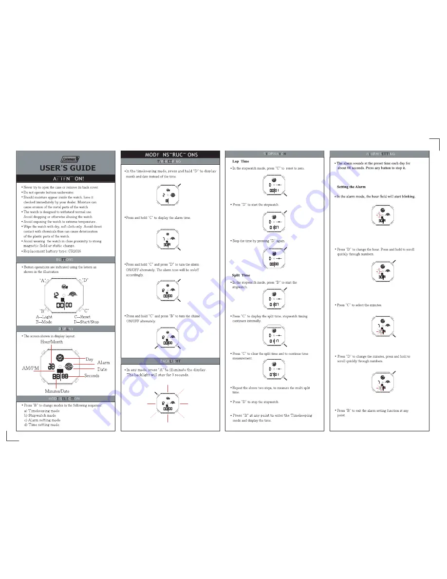 Coleman 40-375 User Manual Download Page 1