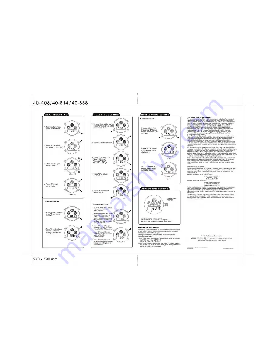 Coleman 40-814 User Manual Download Page 2