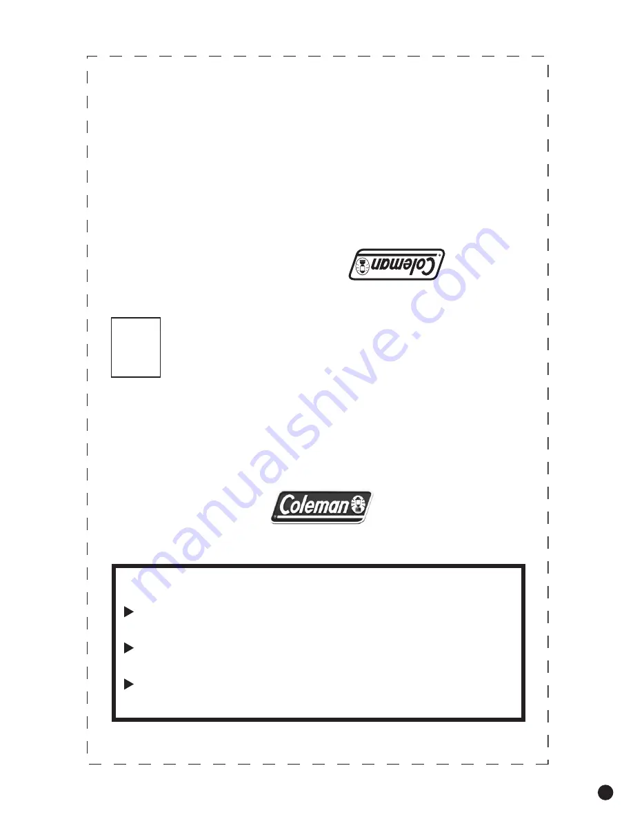 Coleman 5100 LP Gas Series Assembly Manual Download Page 33