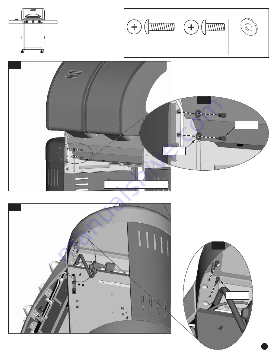 Coleman 7700 LP Gas Series Assembly Manual Download Page 17