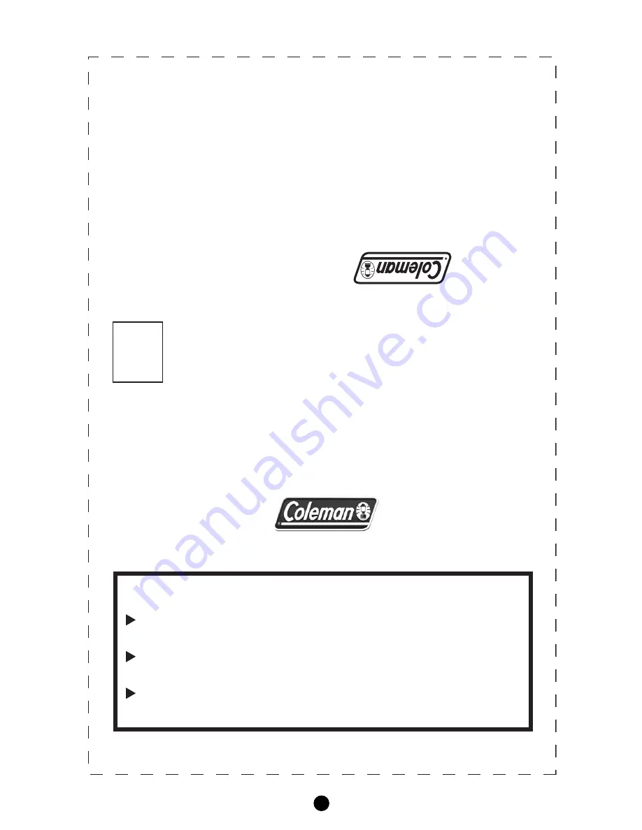 Coleman 9995B Series 9998-A60 Assembly Manual Download Page 21