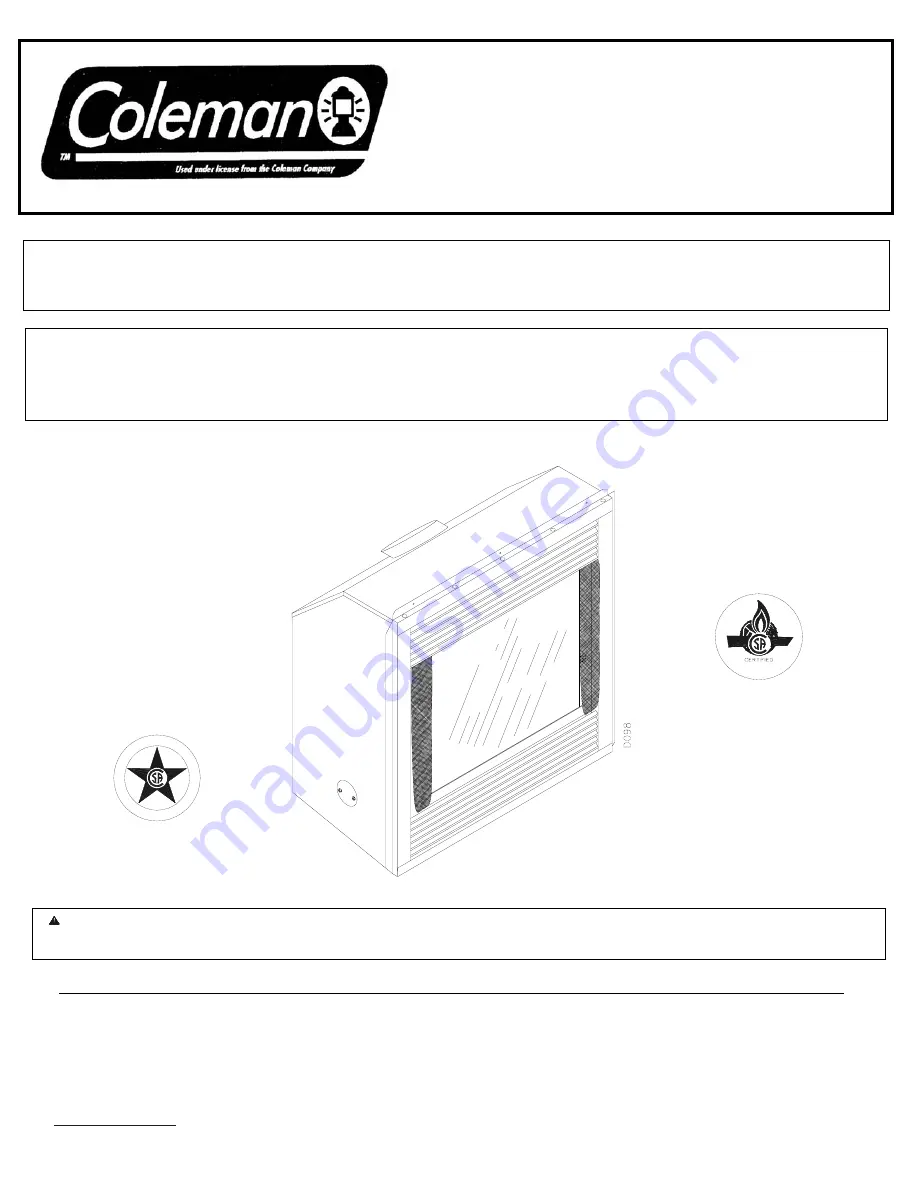 Coleman CD32M Installation Instructions Manual Download Page 1