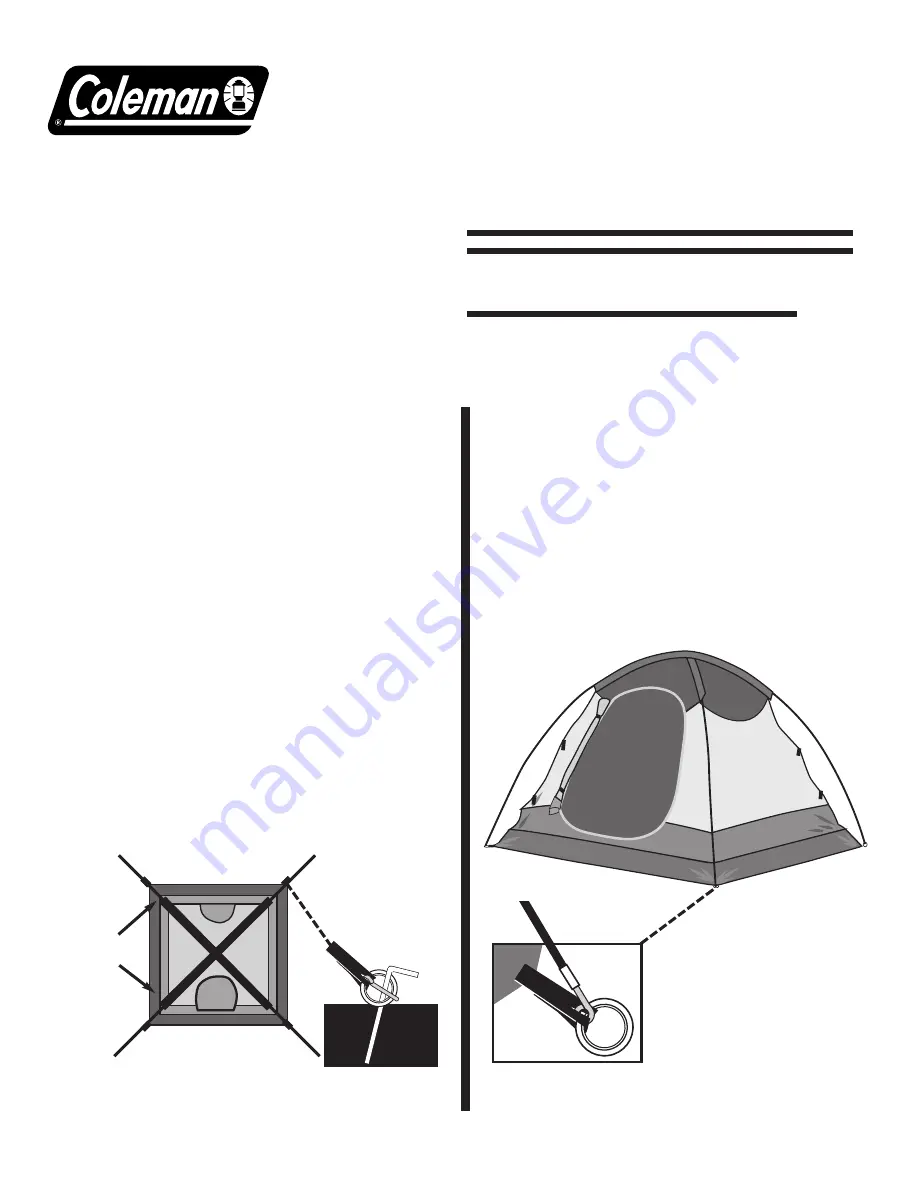 Coleman Cimarron 4 10'x7' Installation Manual Download Page 1