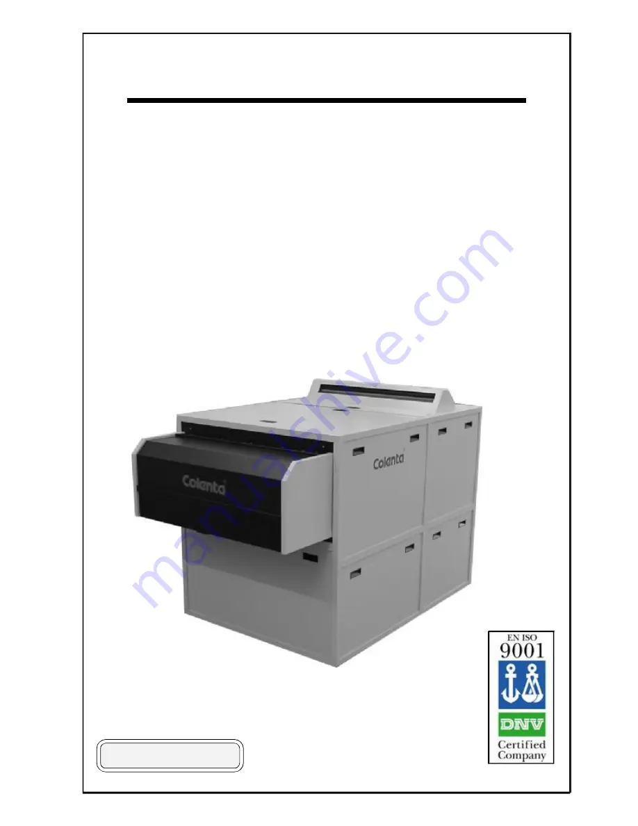 COLENTA PrintlineProcessor 56 RA Instruction Manual Download Page 1