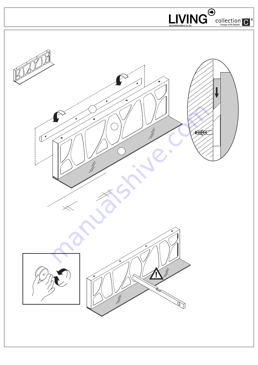 Collection C LEONARDO living CUBE Panel with one shelf Assembly Instruction Manual Download Page 11