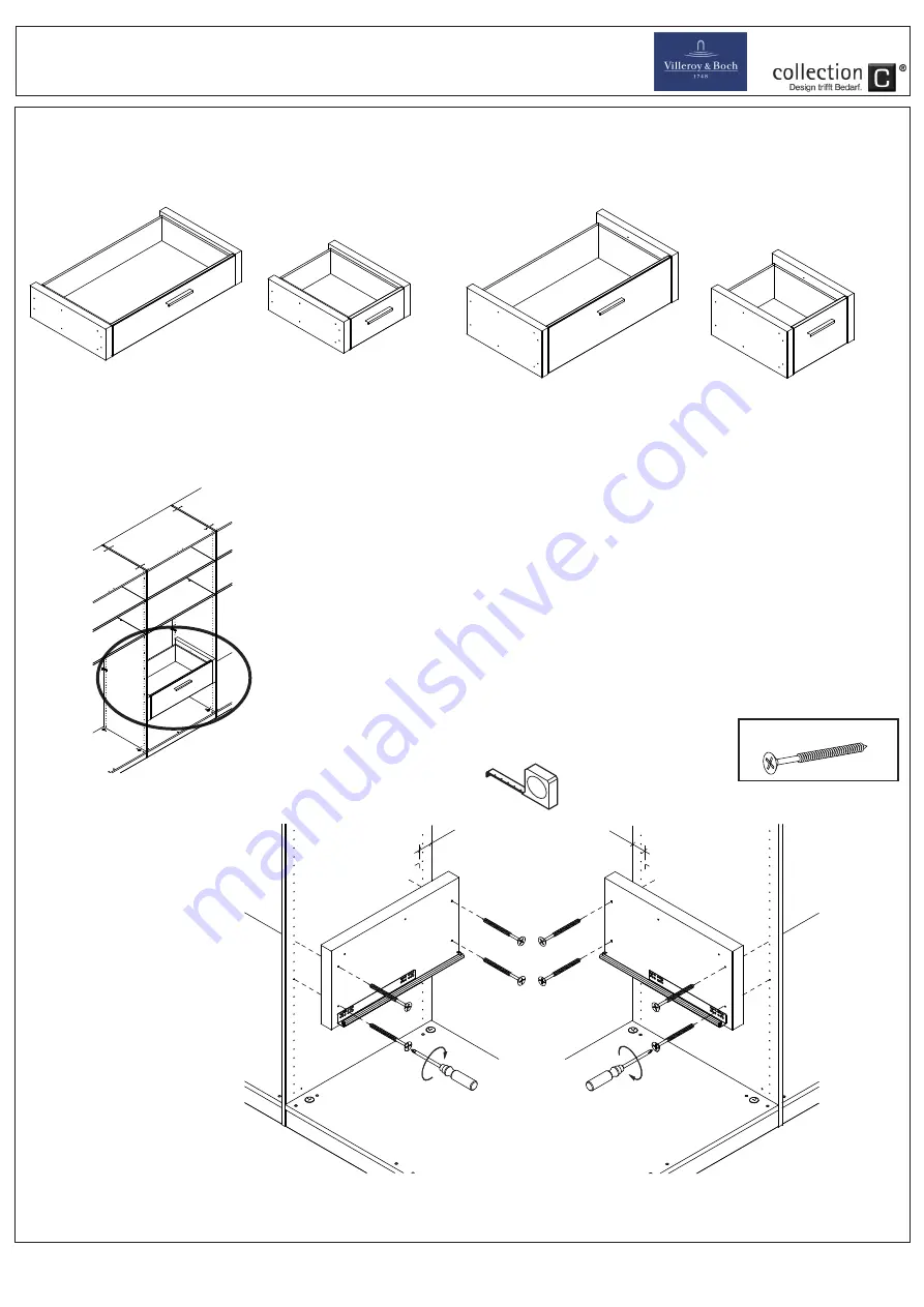 Collection C Villeroy & Boch MOSAIQUE LUNA Assembly Instruction Manual Download Page 24