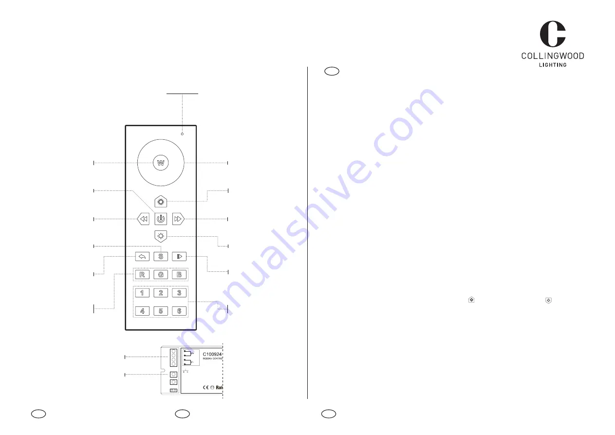 Collingwood Lighting COLRC2819 Instructions Download Page 1