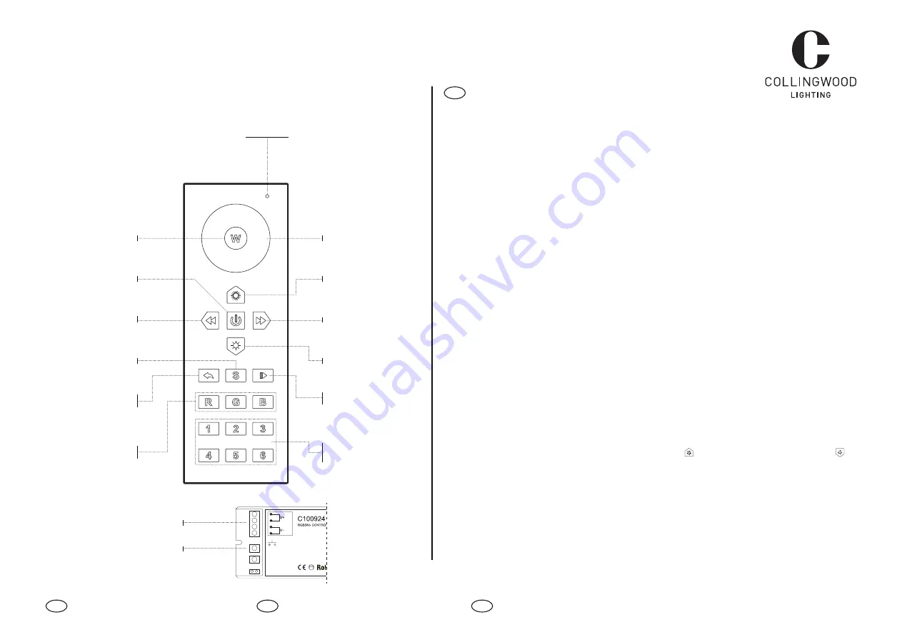 Collingwood Lighting COLRC2819 Скачать руководство пользователя страница 3