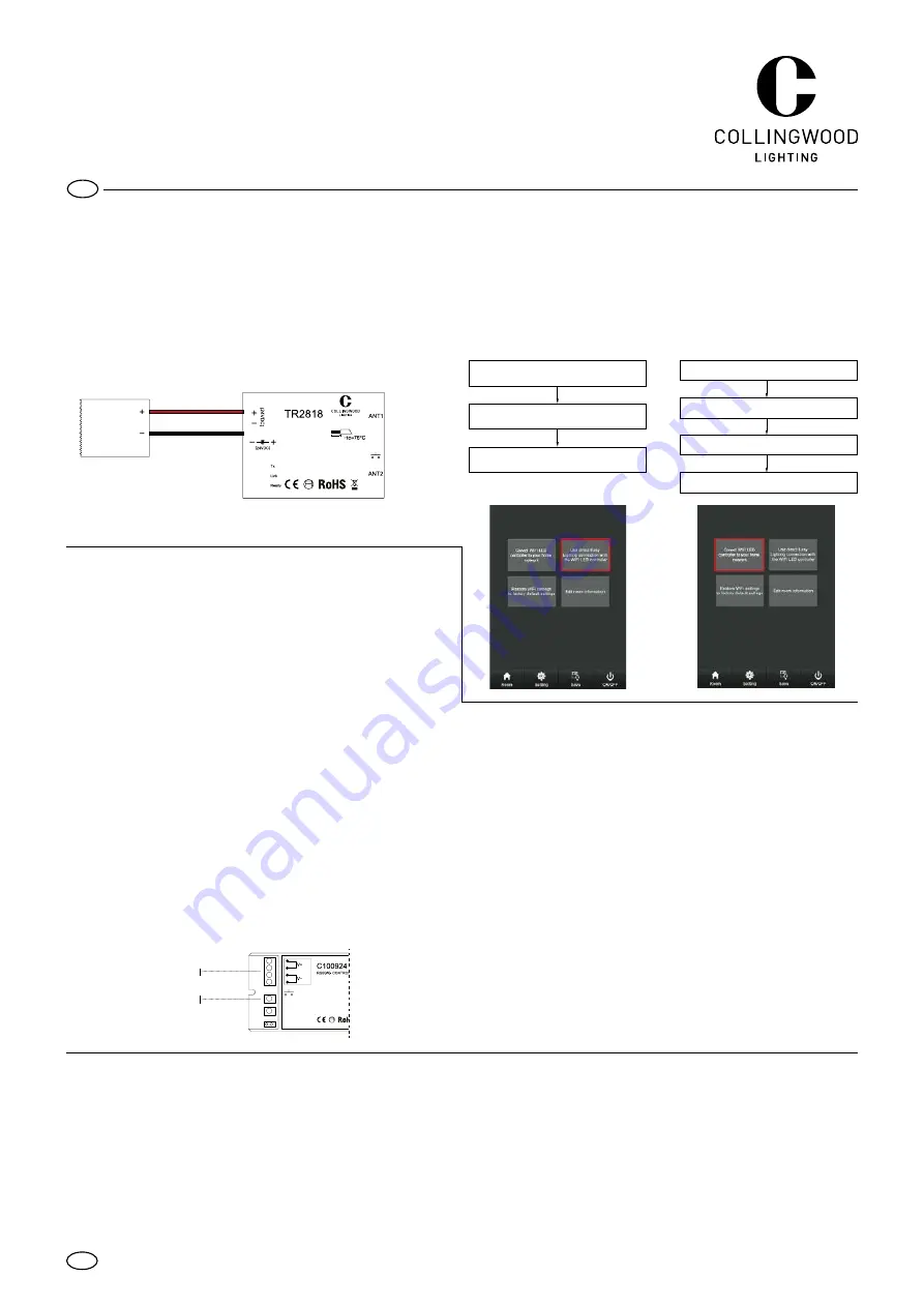 Collingwood Lighting TR2818 Скачать руководство пользователя страница 2