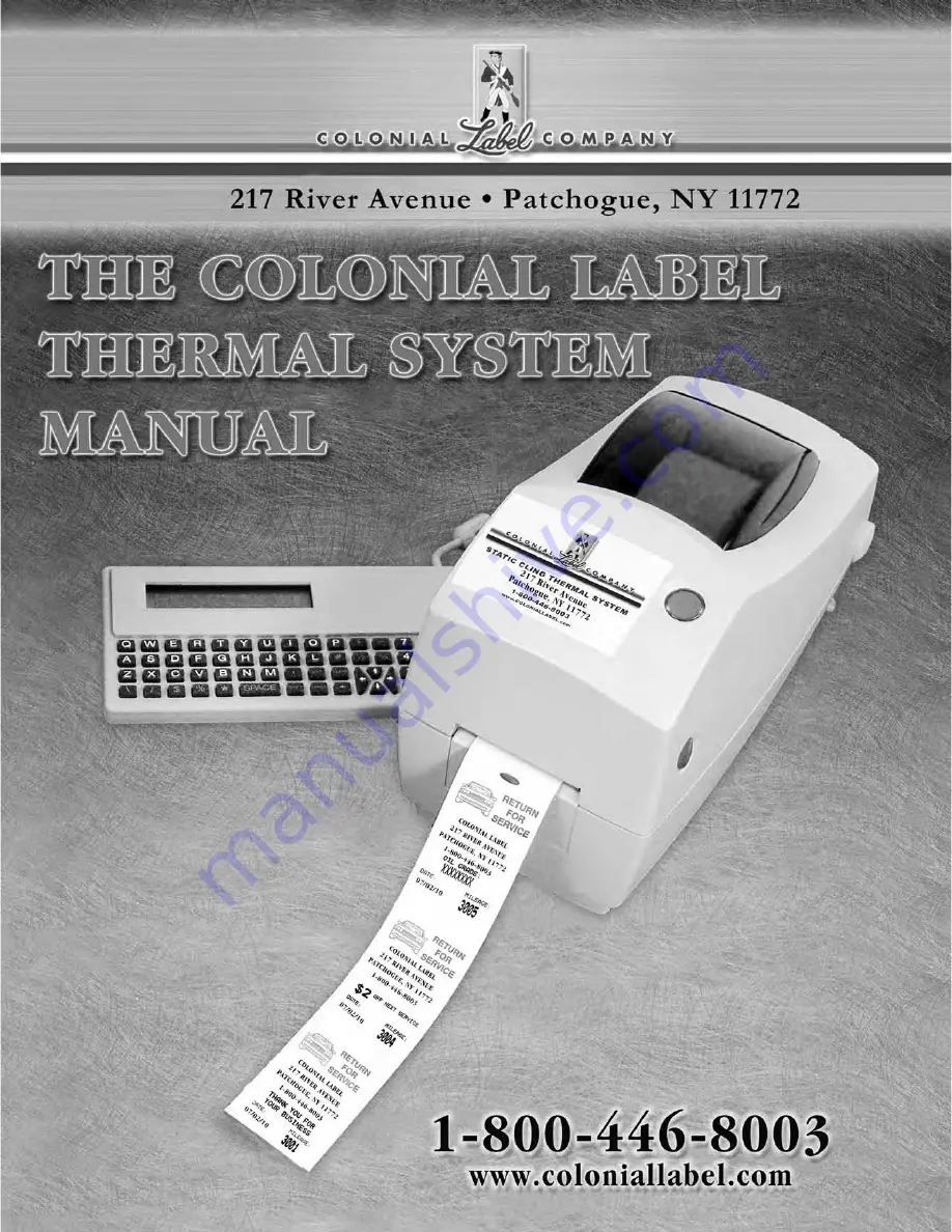 Colonial Label Thermal System Manual Download Page 1