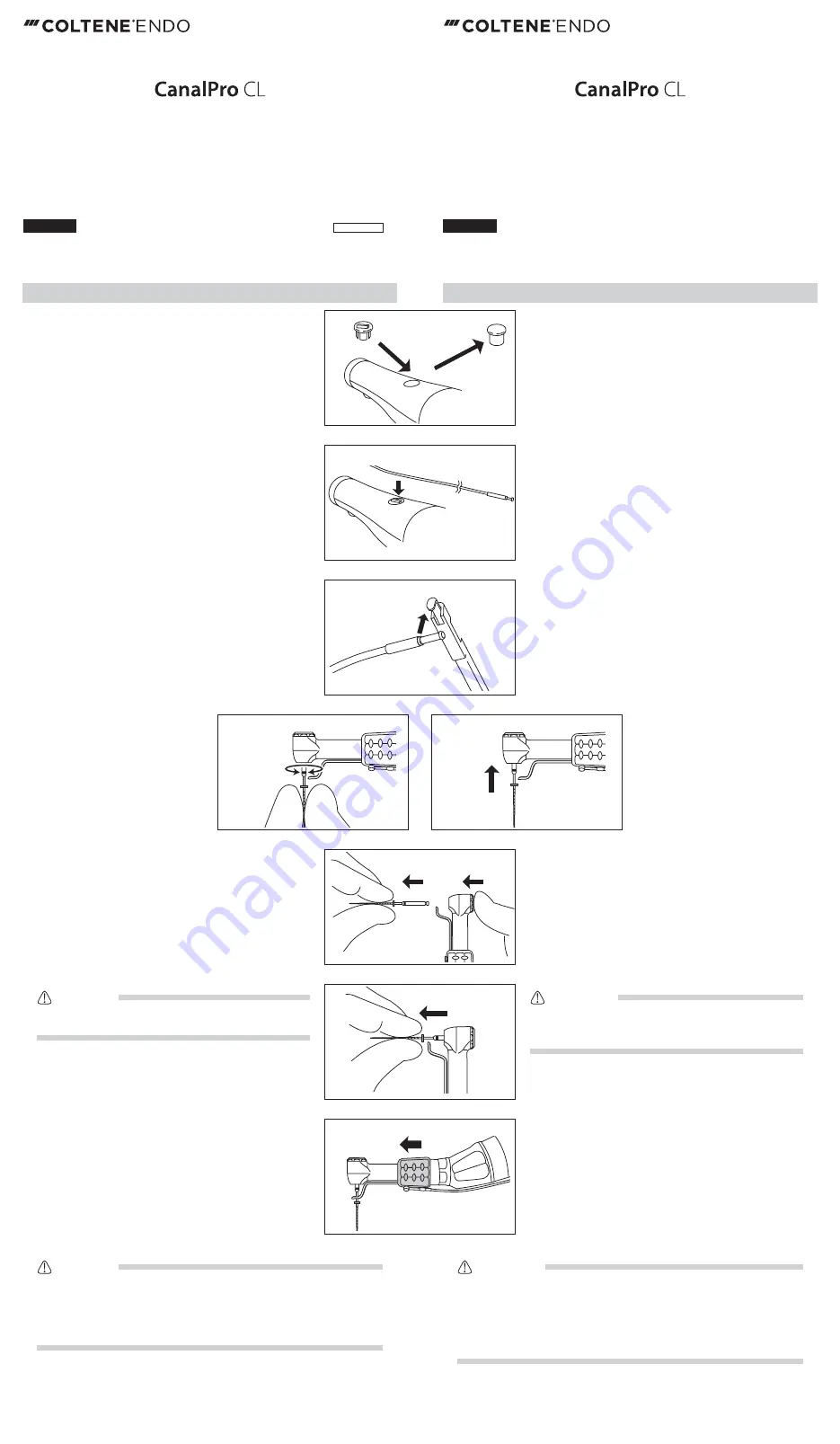 Coltene CanalPro CL Operation Manual Download Page 1