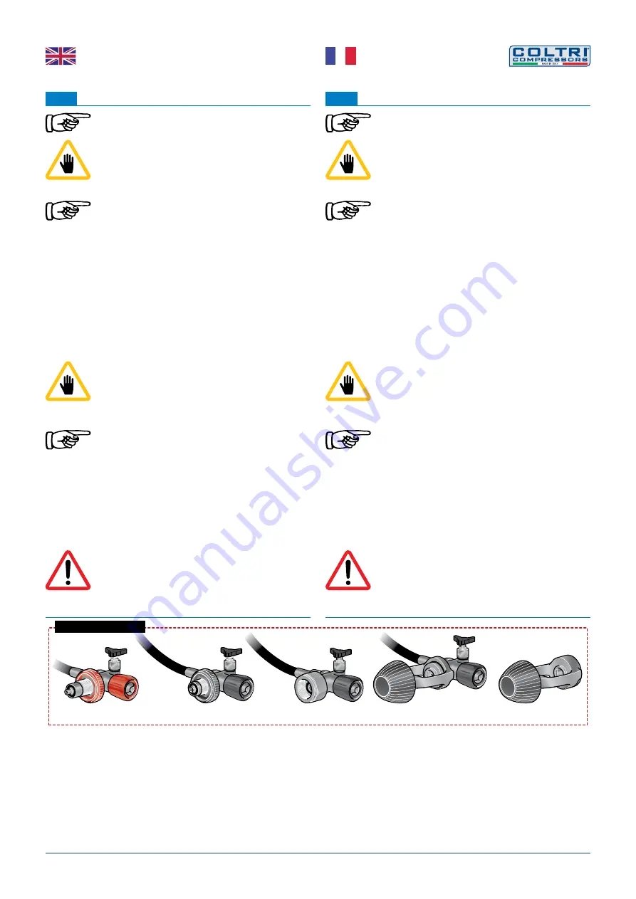 Coltri Compressors MCH-11 EM STANDART Use And Maintenance Manual Download Page 40