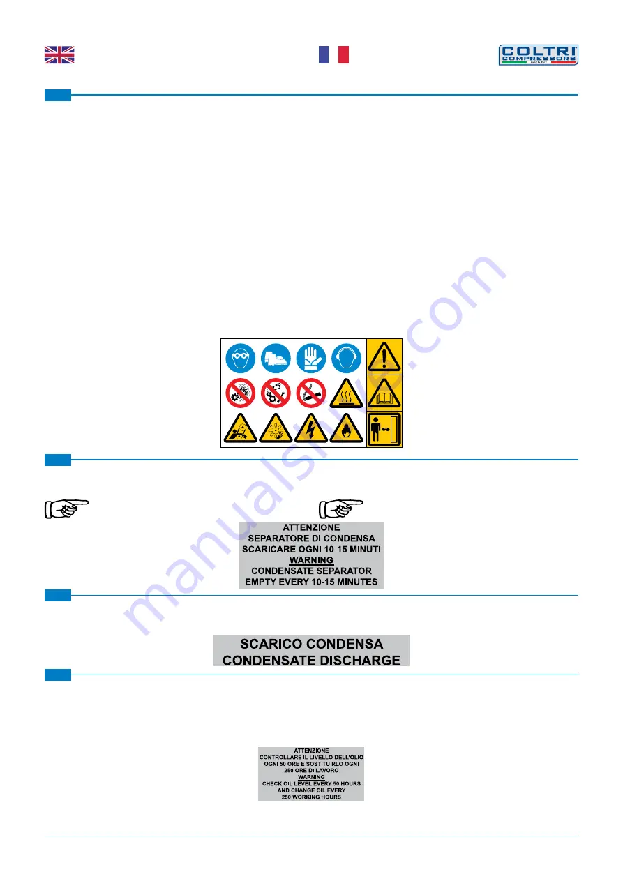 Coltri Compressors MCH-13/ETS MINI SILENT EVO Use And Maintenance Manual Download Page 19